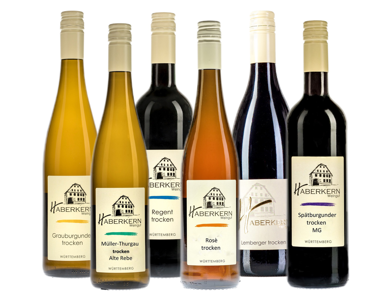 Probierpaket trocken - 6 x 0,75 L Wein - Weingut Haberkern