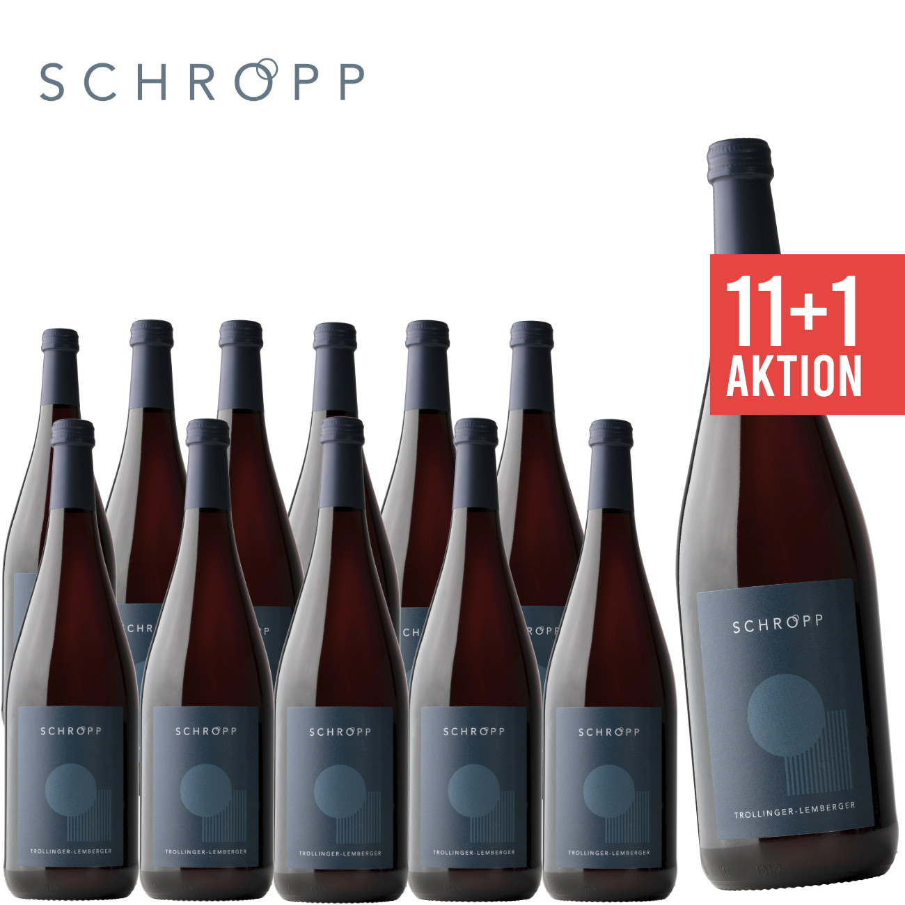 Schropp ► 12 x Trollinger mit Lemberger halbtrocken 1,0 L ☆ Paket