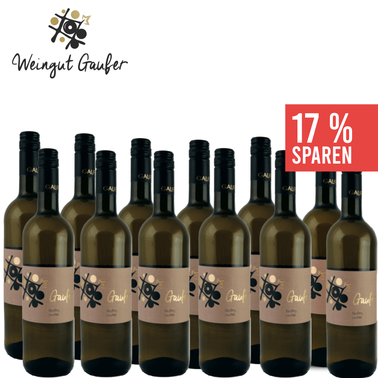 12 x Riesling trocken "Geschmackvolles" 0,75 L ► Gaufer | WW