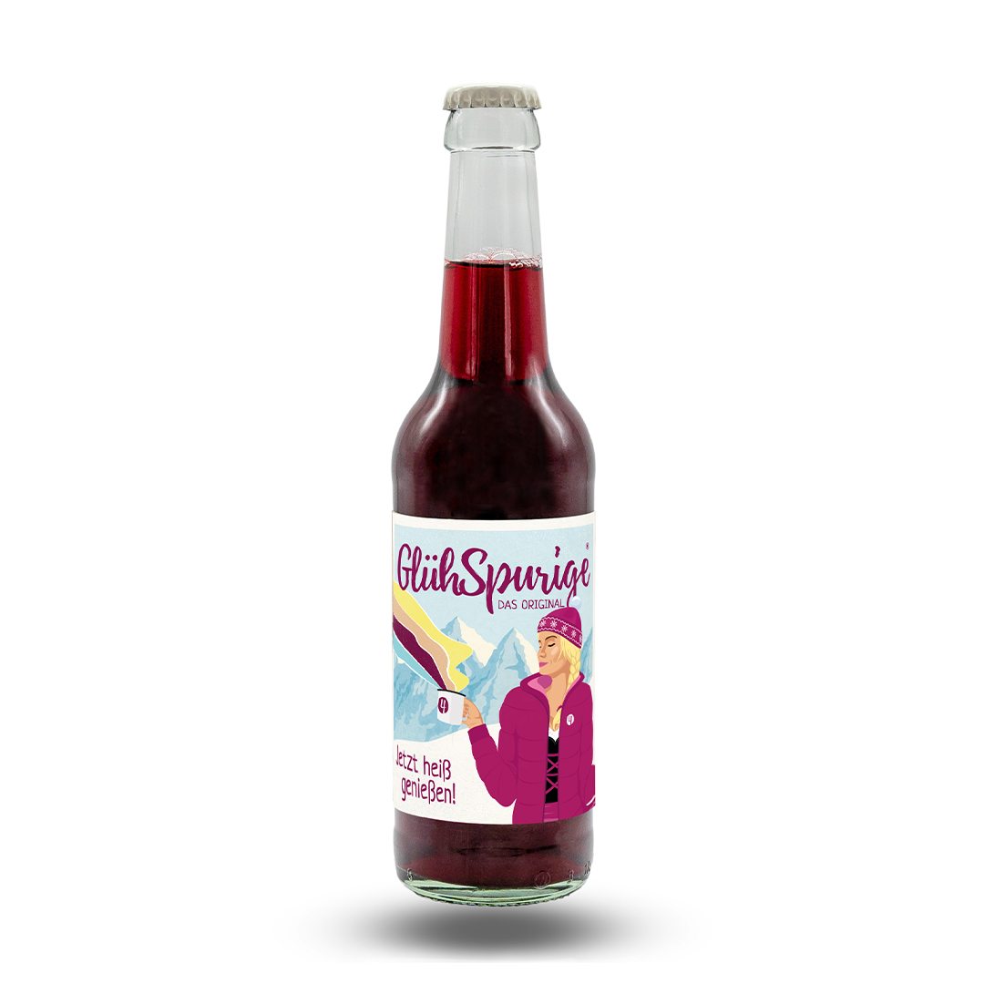 Glühwein Rot mit Zitronensirup 0,33 L "Glühspurige"