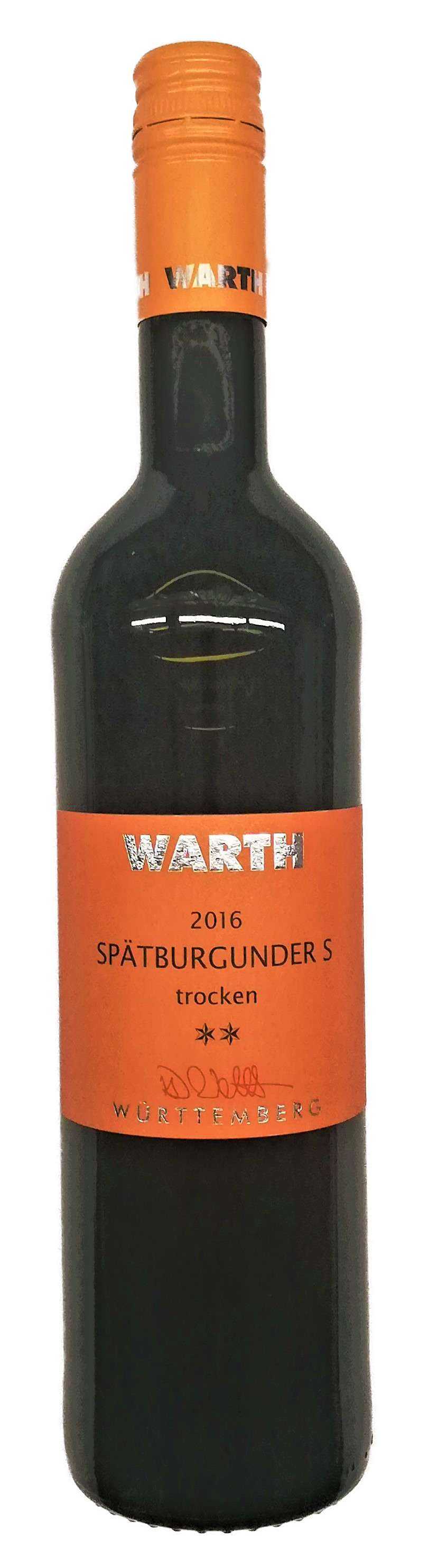 Spätburgunder S trocken ** 0,75 L ► Warth | WW