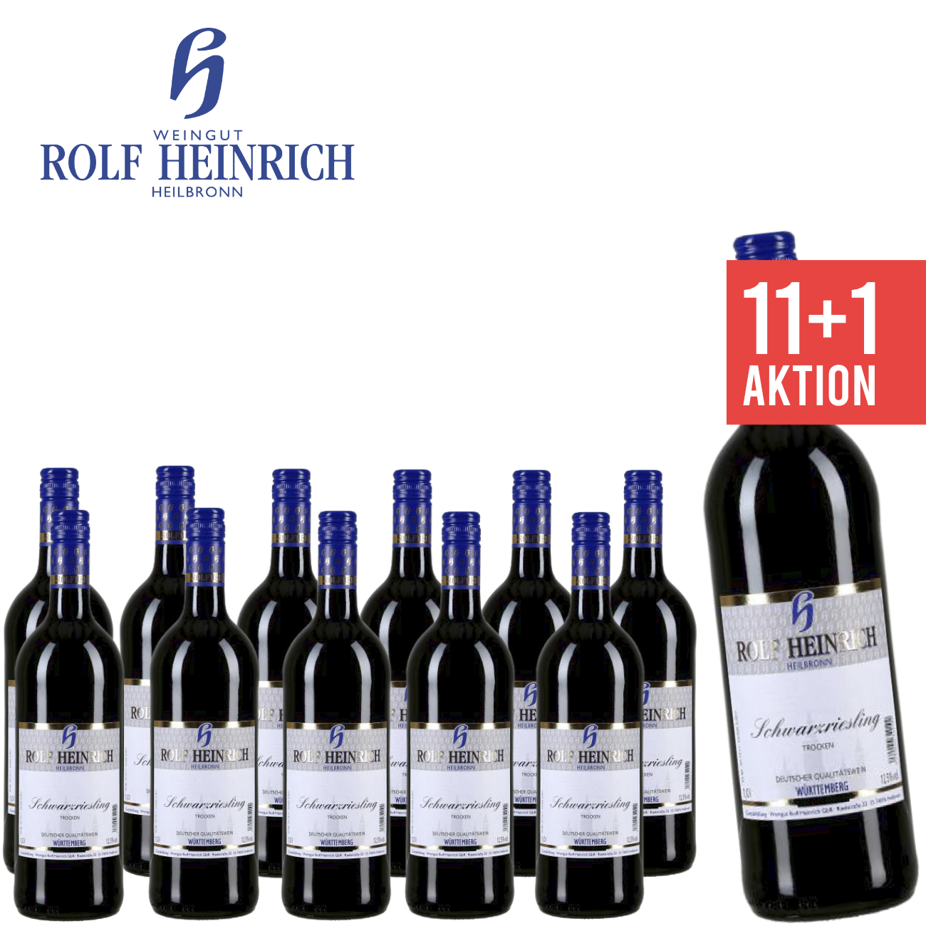 11+1 Schwarzriesling trocken 1,0 L ► Rolf Heinrich