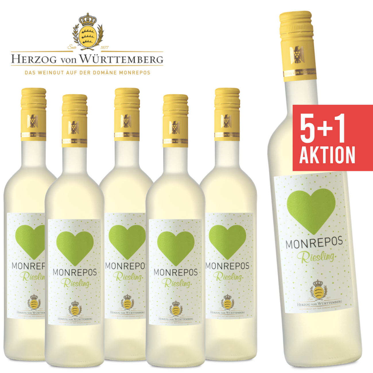 5+1 Monrepos Riesling 0,75 L ► Herzog von Württemberg