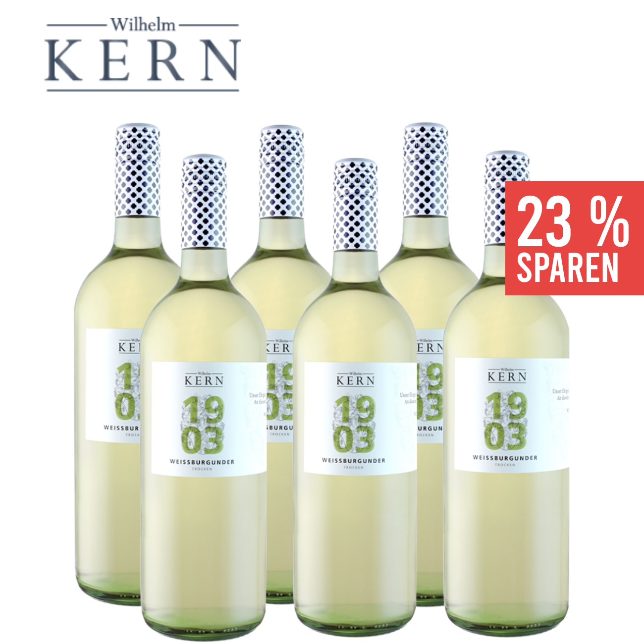 Weissburgunder "1903" trocken 6 x 1,0 L ► Wilhelm Kern ★ Angebot