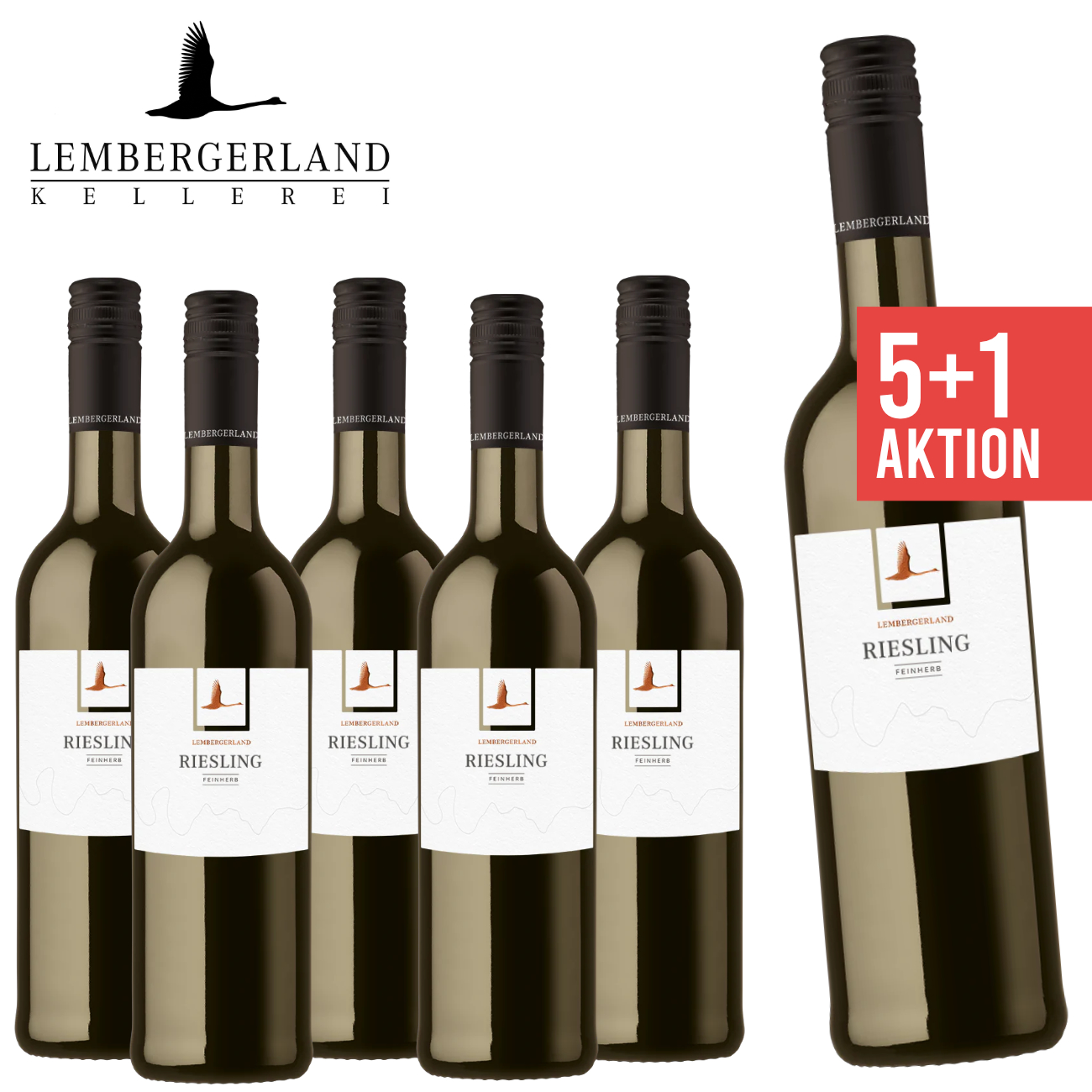 Lembergerland ► 6 x Riesling feinherb 0,75 L ☆ Paket