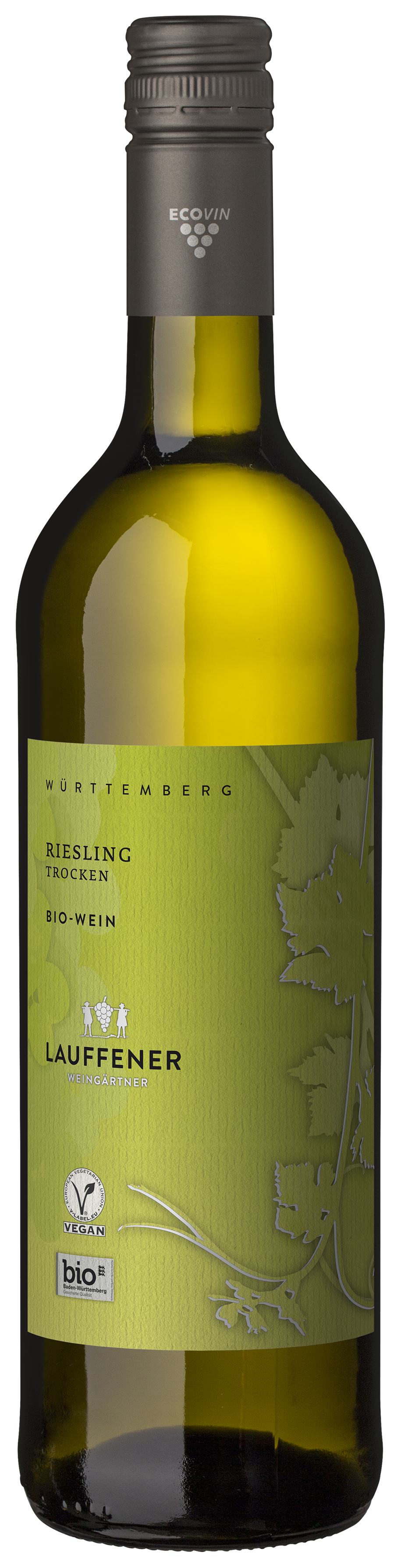 Riesling trocken Bio-Wein vegan ecovin 0,75 L ► Lauffener Weingärtner