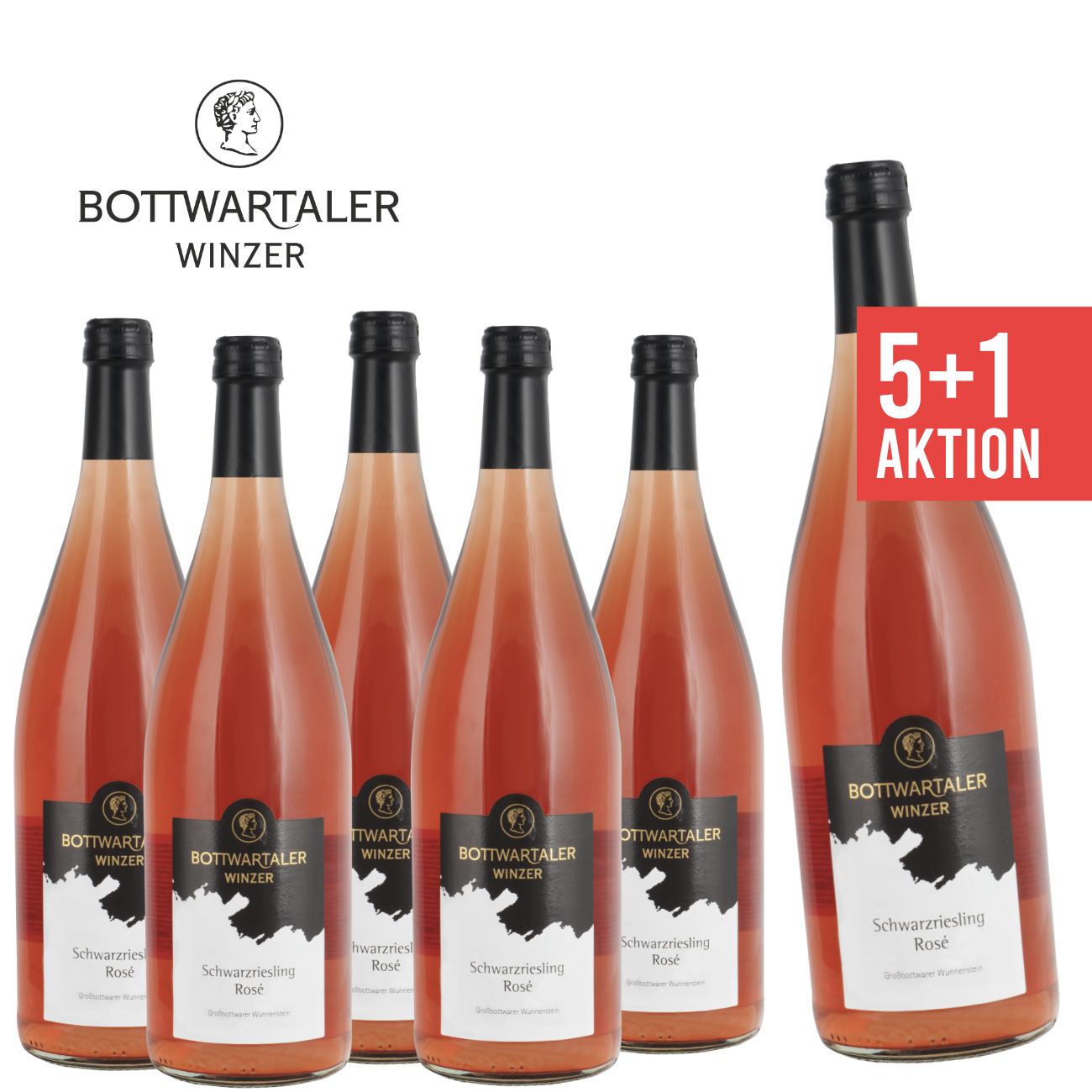 6 x Schwarzriesling Rosé 1,0 L ► Bottwartaler Winzer