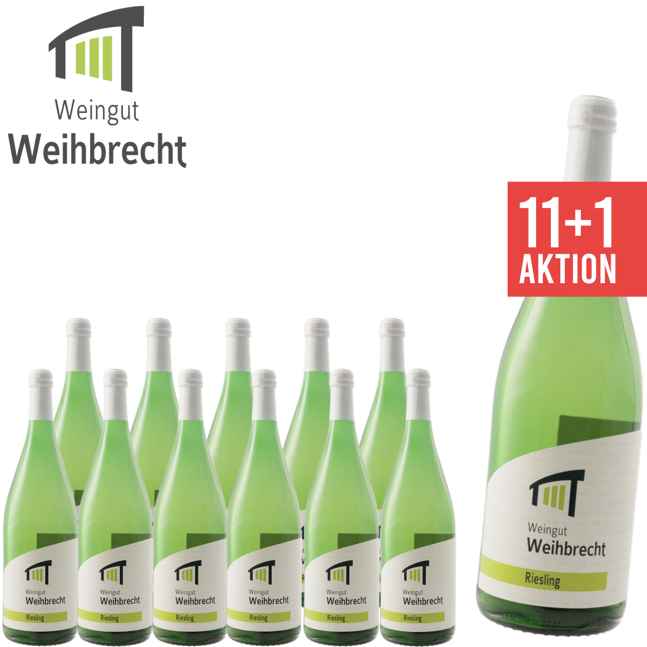 11+1 Riesling feinherb 1,0 L - Weingut Weihbrecht