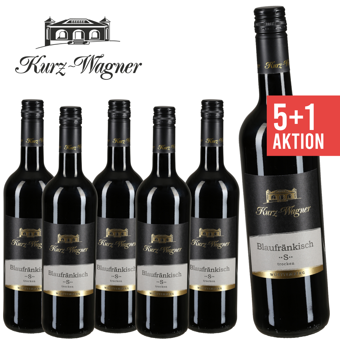 Kurz-Wagner ► 6 x Blaufränkisch S trocken 0,75 L ☆ Paket