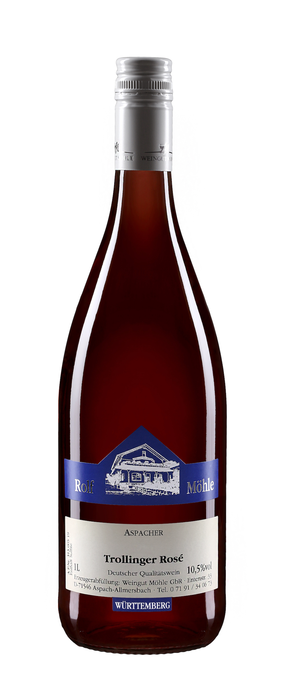 2023 Merlot mit Lemberger Rosé halbtrocken 1,0 L - Weingut Möhle