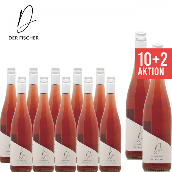10+2 Samtrot Rosé süß 0,75 L - Der Fischer