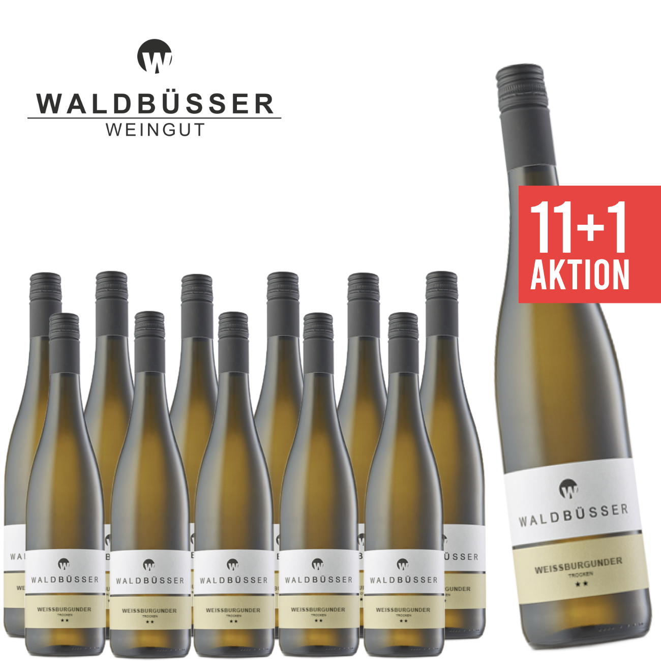 11+1 Weissburgunder trocken 0,75 L - Weingut Waldbüsser