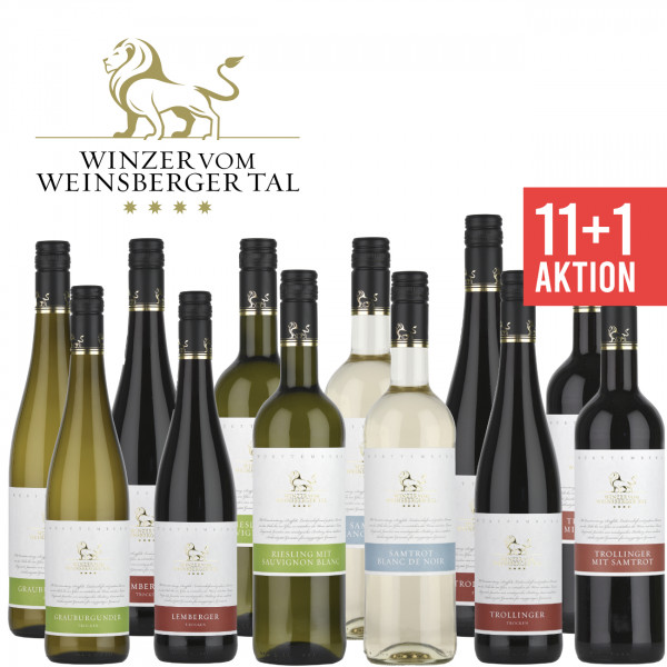 11+1 WEINREISE 0,75 L Weinpaket ► Weinsberger Tal