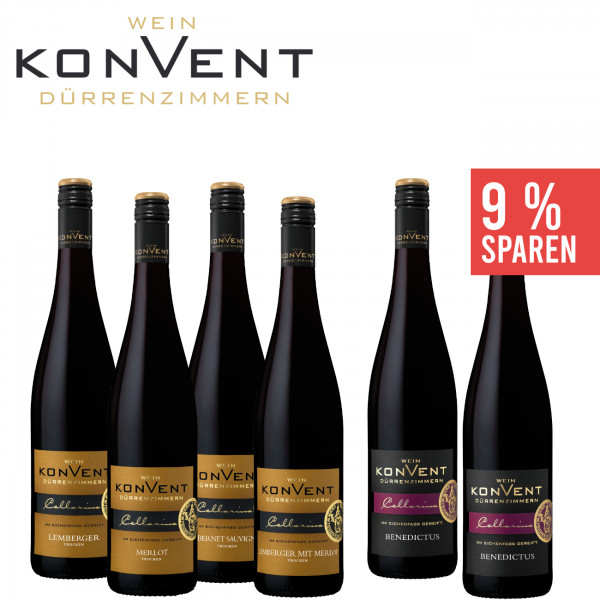 "Aromen des Holzes" Rotwein 6 x 0,75 L - Weinkonvent Dürrenzimmern