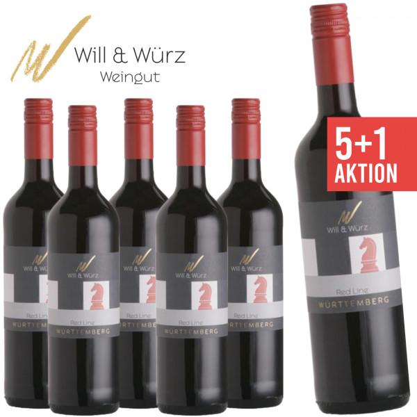 6 x "Red Line" Rotwein lieblich 0,75 L ► Weingut Will & Würz