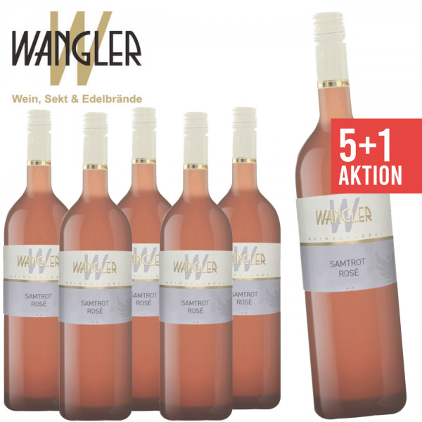 Wangler ► 6 x Samtrot Rosé lieblich 0,75 L ☆ Paket
