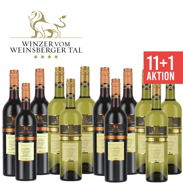 11+1 Weinpaket 0,75 L NOBLESSE ► Weinsberger Tal ★ ANGEBOT