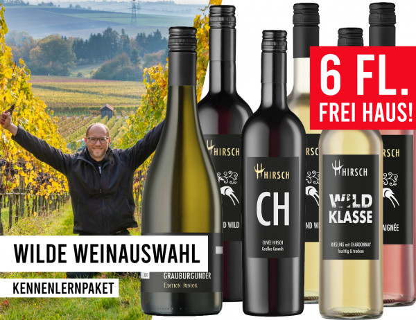 WILDE WEINAUSWAHL 6 x 0,75 L Weinpaket ► Christian Hirsch