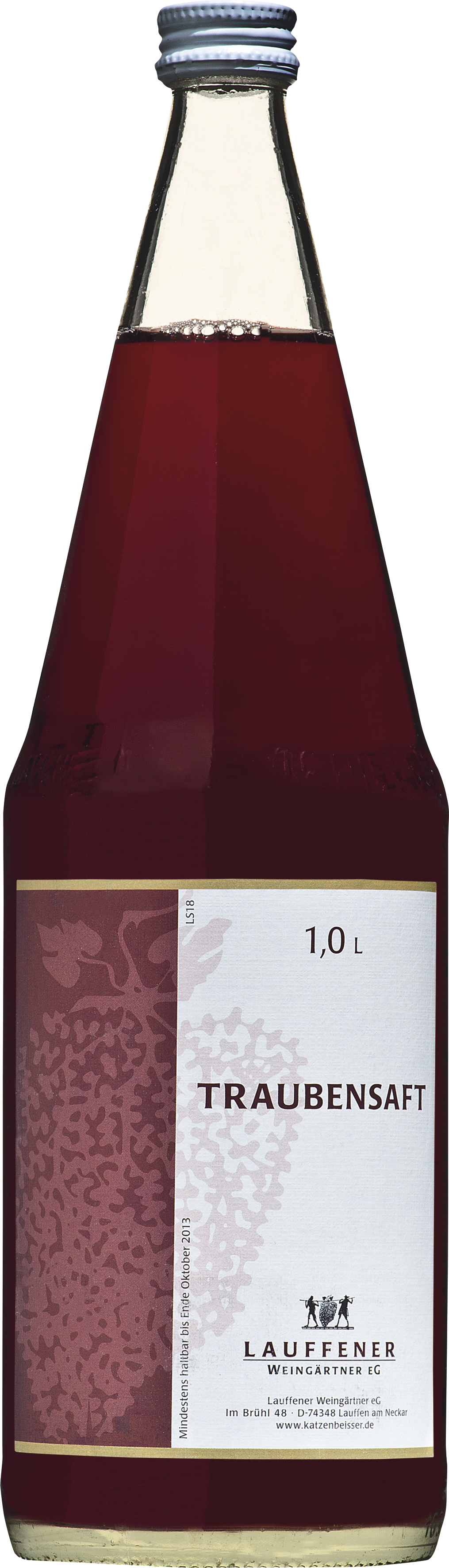 Traubensaft Rot 1,0 L ▻ Lauffener Weingärtner