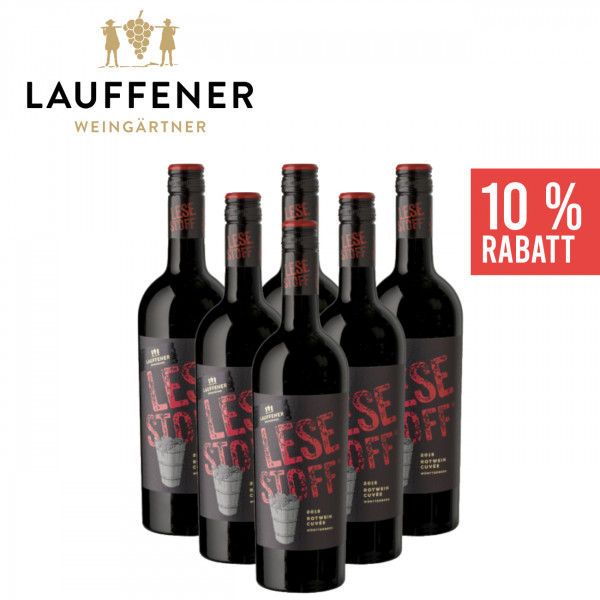 6 Weine Lauffener - ▻ 0,75 Rotwein x L Lesestoff\