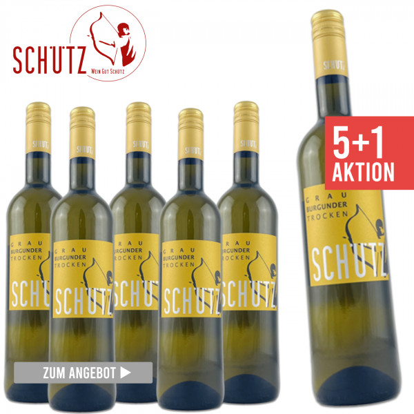 Schütz ► 6 x Grauburgunder trocken 0,75 L Weißwein-Paket