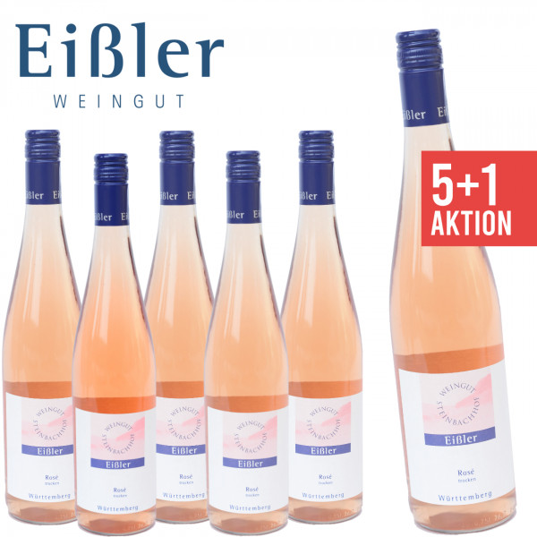 ★ Angebot 5+1 Rosé trocken Württemberg 0,75 L ► Weingut Steinbachhof Eißler