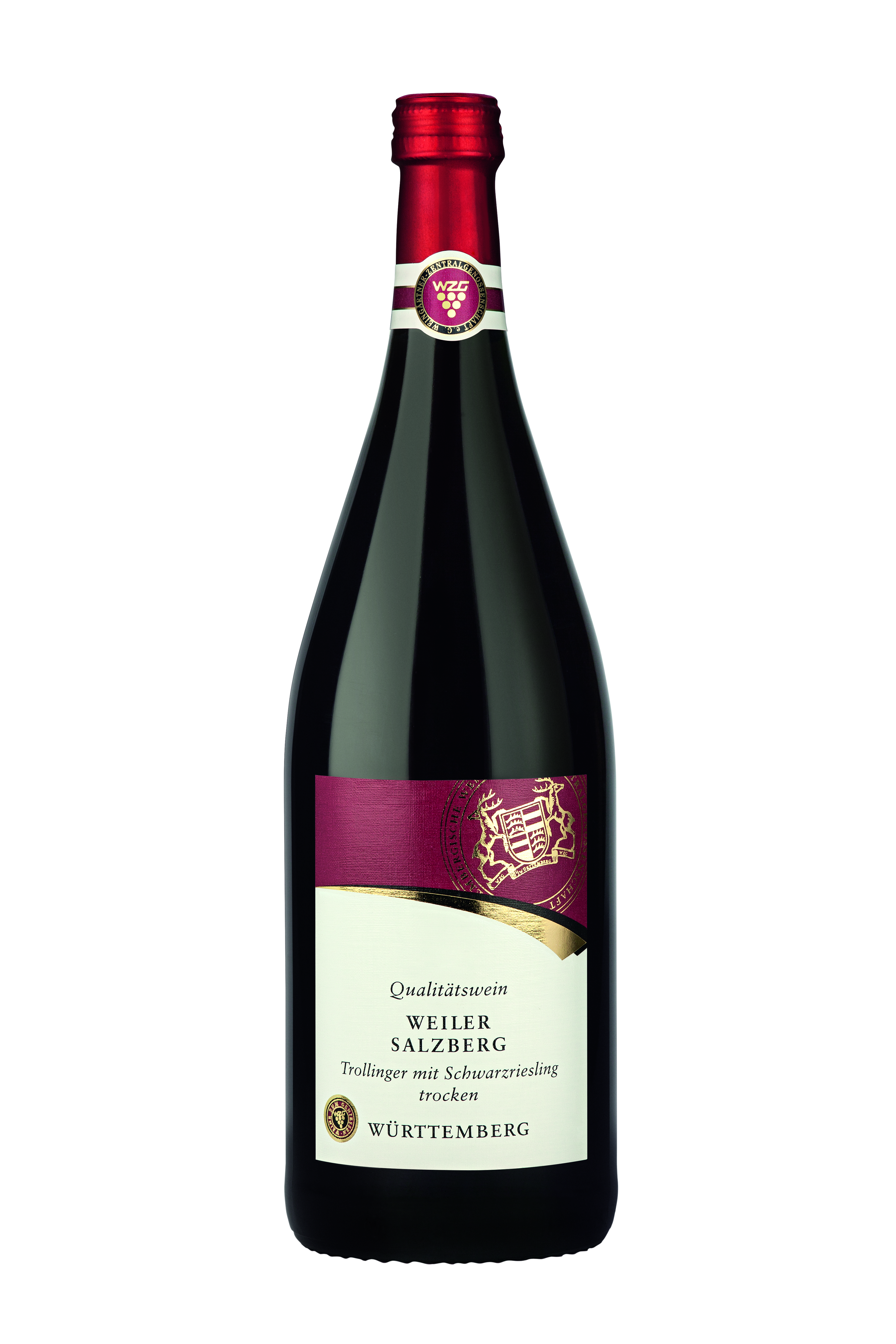 WZG Möglingen Weiler Salzberg Trollinger mit Schwarzriesling trocken Qualitätswein 1,0 L - Württemberg, Rotwein