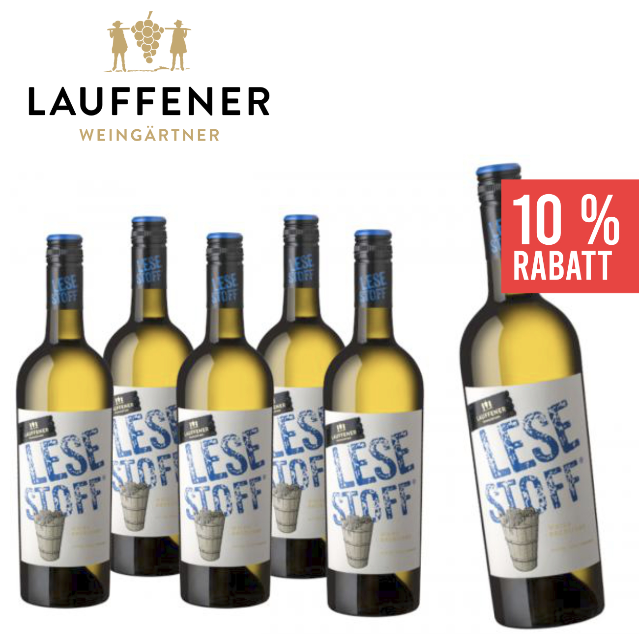 6 x LESESTOFF Weine vom ▻ 0,75 | L ☆ Winzer Top-Preis - direkt Württemberger Weine Weiss Weinpaket