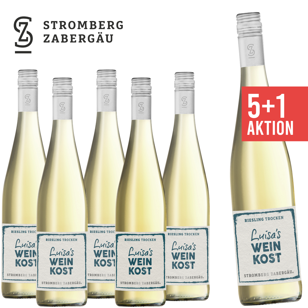 5+1 "Luisa´s Weinkost" Riesling trocken 0,75 L - Stromberg-Zabergäu