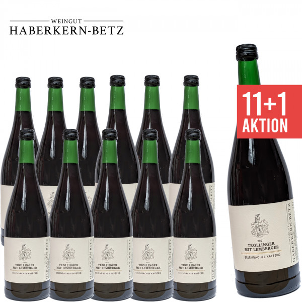 11+1 Trollinger-Lemberger halbtrocken 1,0 L - Weingut Haberkern-Betz