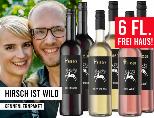 HIRSCH ist WILD 0,75 L WEINPAKET ► Christian Hirsch
