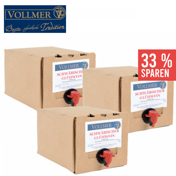 Schwäbischer Glühwein 3 x 3,0 L Bag-in-Box ► Vollmer