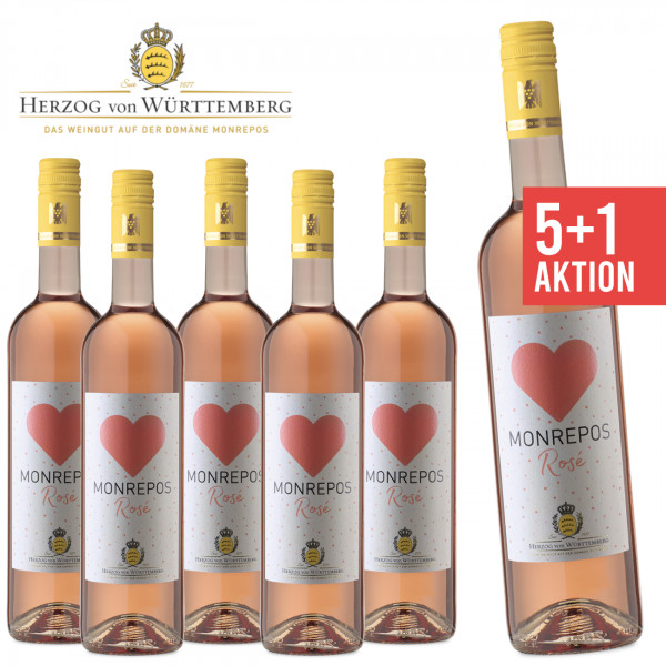 5+1 MONREPOS Rosé 0,75 L LOVE ► Herzog von Württemberg