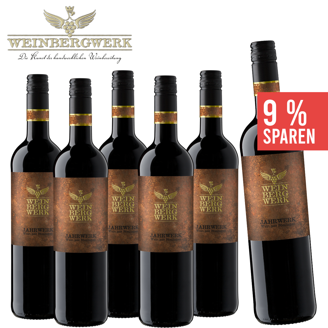 Einsteiger-Weinpaket 6 x 0,75 L Jahrwerk Rotwein Cuvée trocken - WeinBergWerk