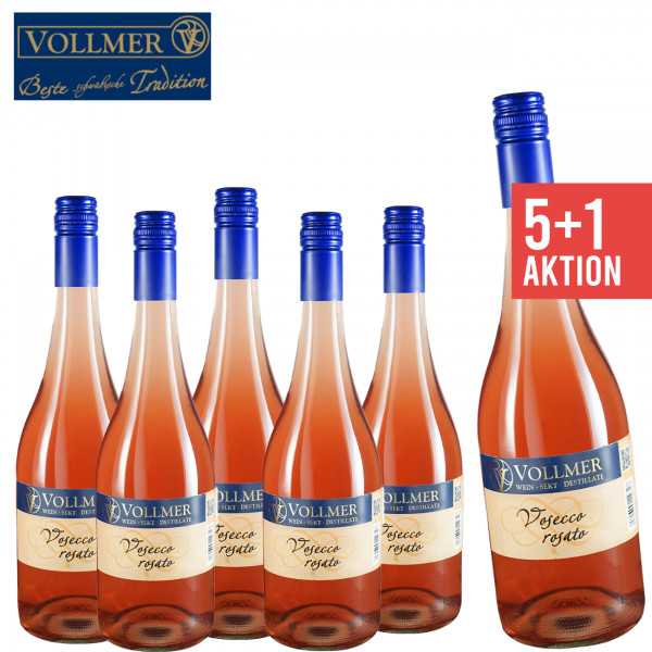 5+1 VoSecco rosato 0,75 L Perlwein - Weingut Vollmer