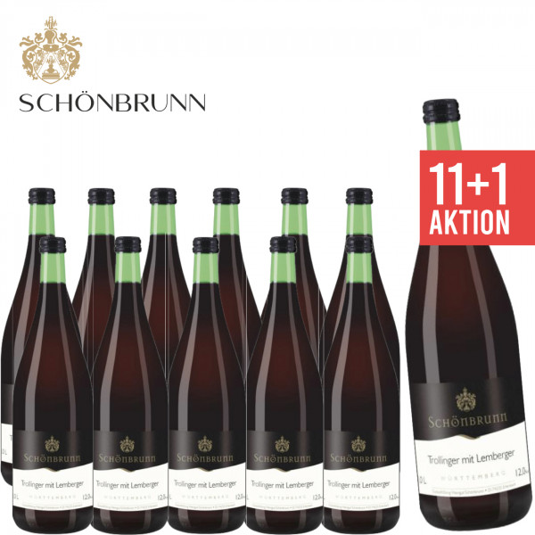 Schönbrunn ► 11+1 Trollinger mit Lemberger 1,0 L ☆ Paket