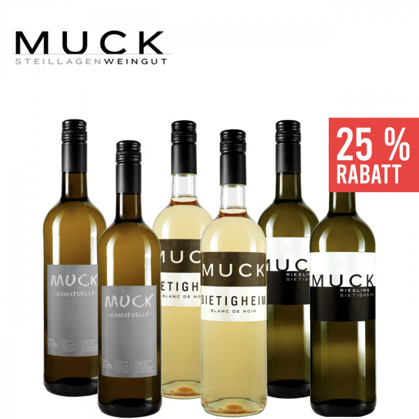 Weiss trocken & feinherb 6 x 0,75 L Weinpaket - Steillagenweingut Muck