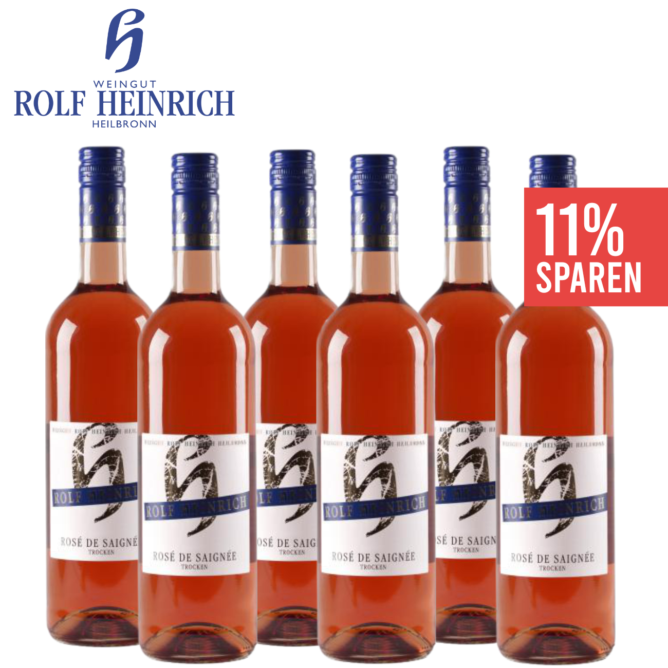 6 x Rosé de Saignée trocken 0,75 L - Weingut Rolf Heinrich