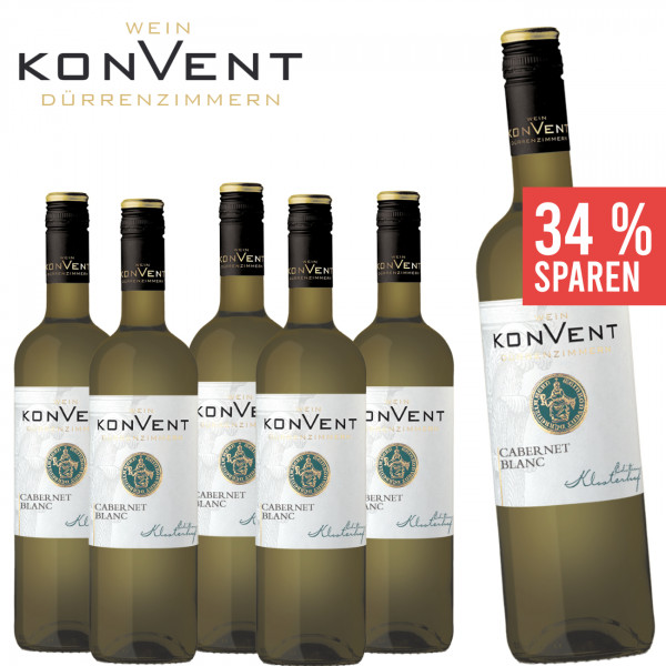 Weinkonvent ► Paket 6 x Cabernet Blanc "Klosterhof" 0,75 L Weißwein, Piwi Wein