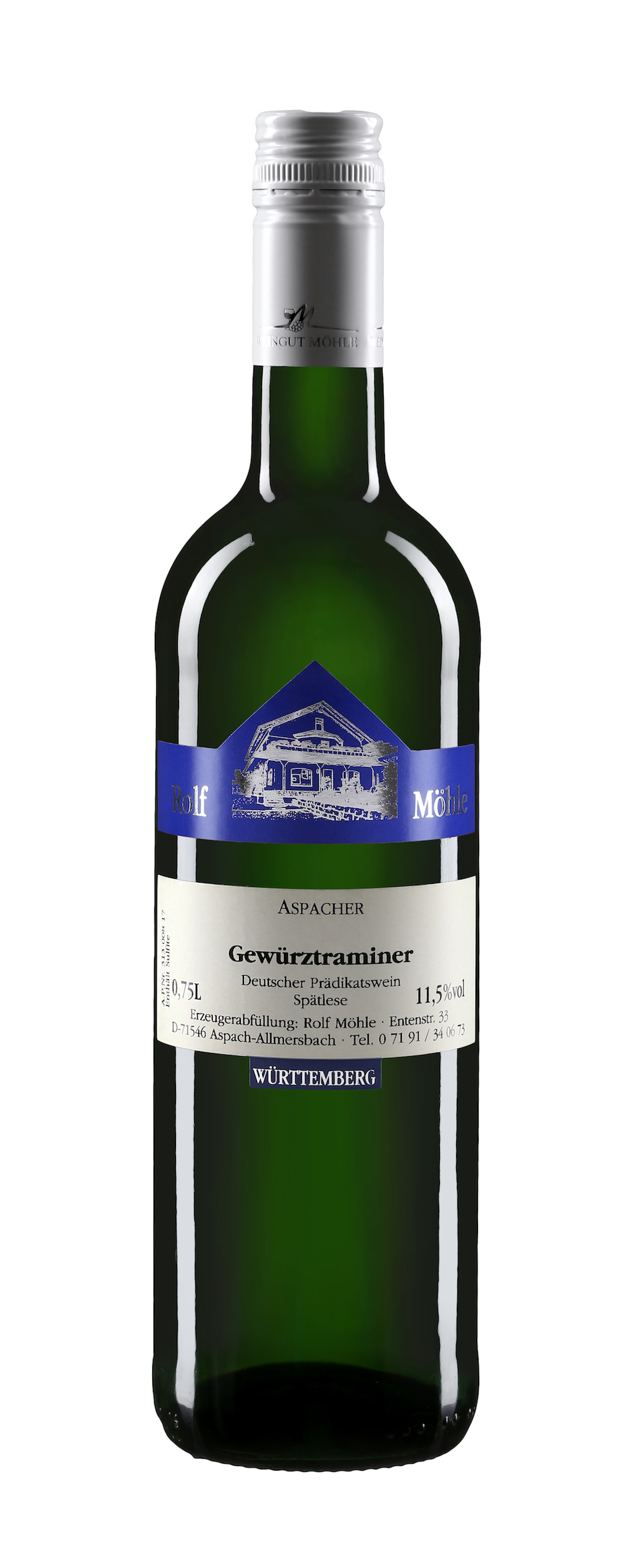 2021 Aspacher Gewürztraminer Spätlese lieblich 0,75 L - Weingut Möhle